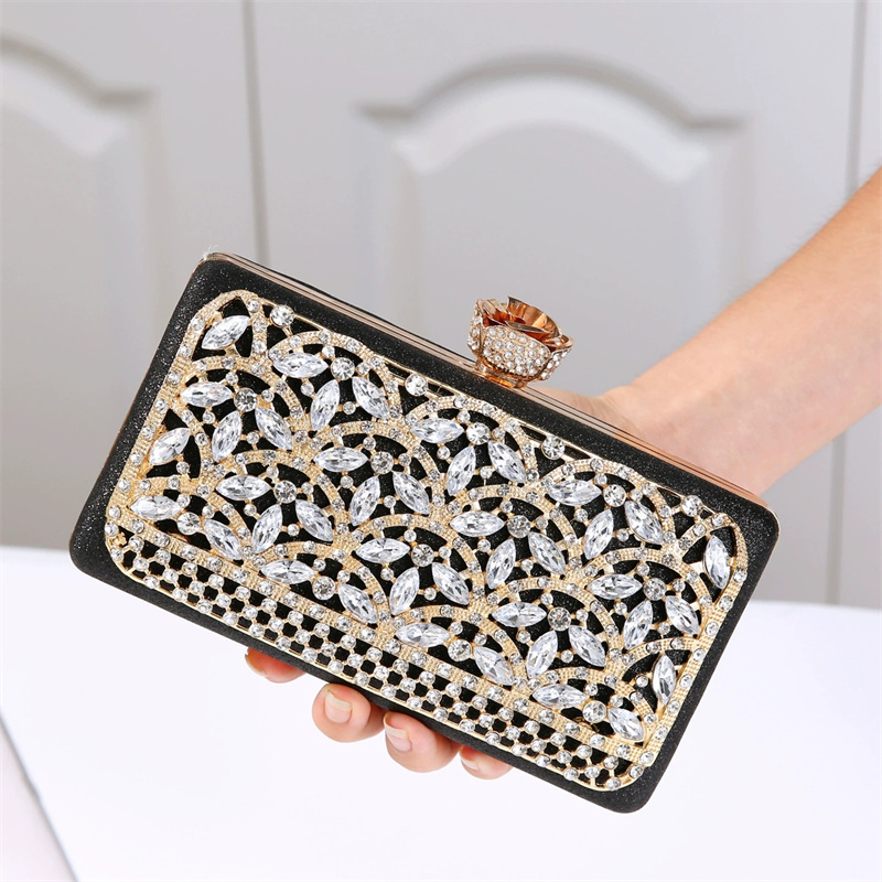 Women Bags In Dubai - Luxuriöse Diamant-Metallrahmen-Abendtasche für Damen im Dubai-Stil,
