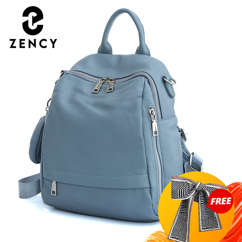Mini Backpack Women - Zency Damen-Rucksack aus echtem Leder, hochwertige