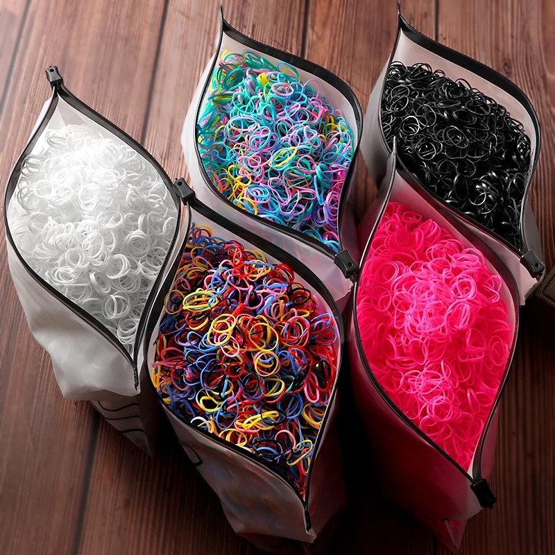 Women Bags Under 1000 - 1000 Teile/beutel Kleine Klare Gummiband Schwarz