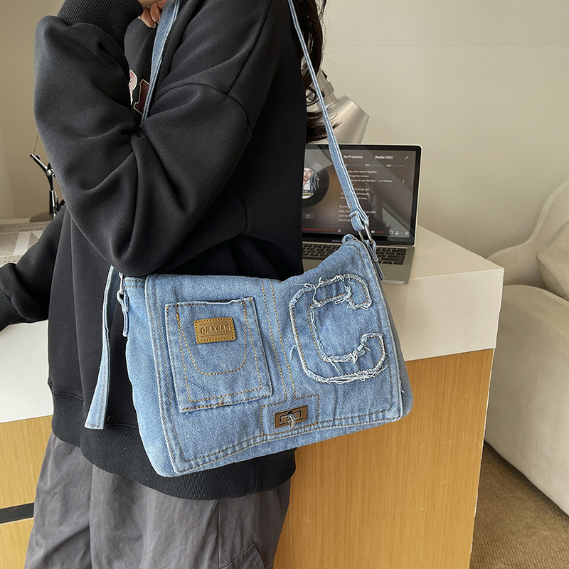 Women Bags Jeans - Damen Denim Umhängetasche Lässige Schultertasche mit