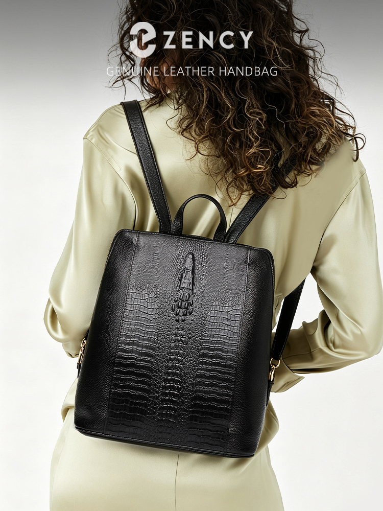 Mini Backpack Women - Zency Damen-Rucksack aus Krokodilleder, 100 %