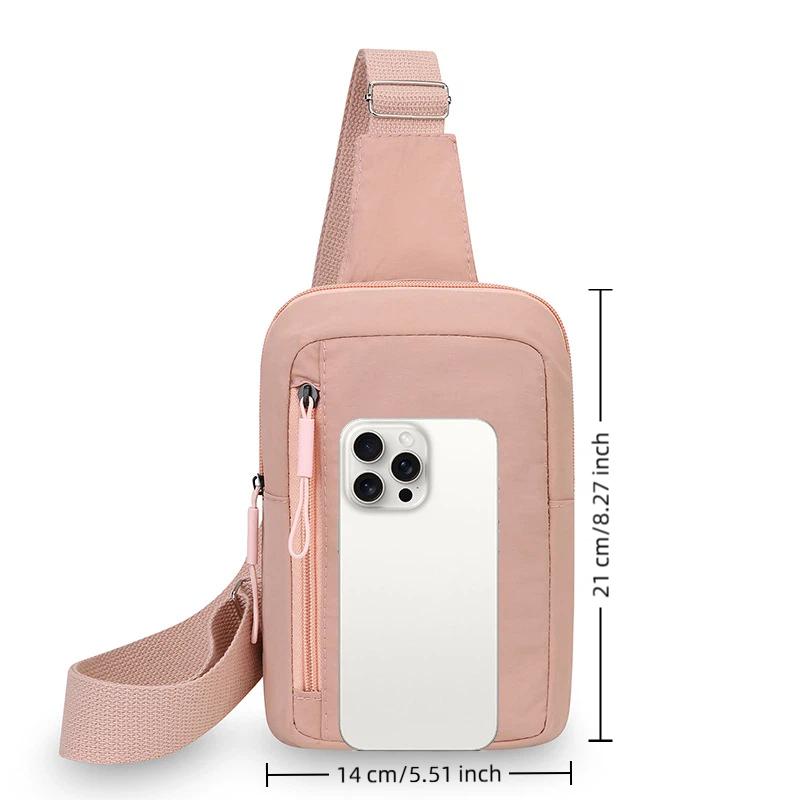 Mini Backpack Women - Mini-Umhängetasche, stilvoller Crossbody-Brustrucksack, strapazierfähiges Nylon, kleine