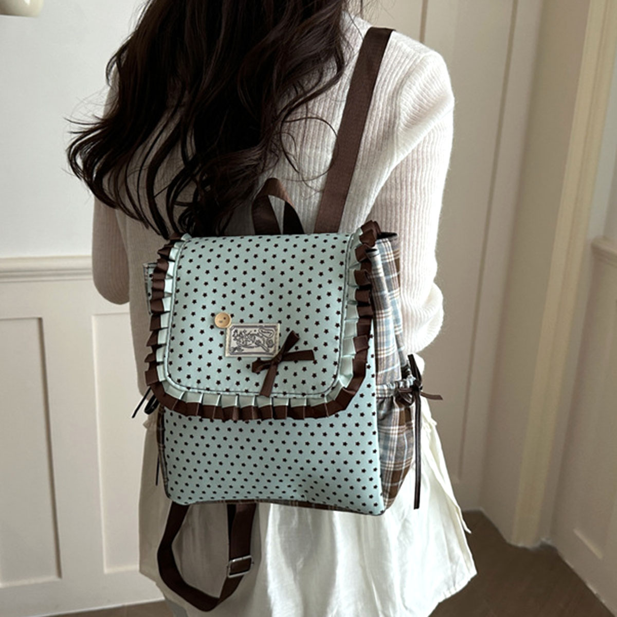 Niedlicher Polka-Dot-Rucksack  – Women'S Retro Bags Bewertung und Preis