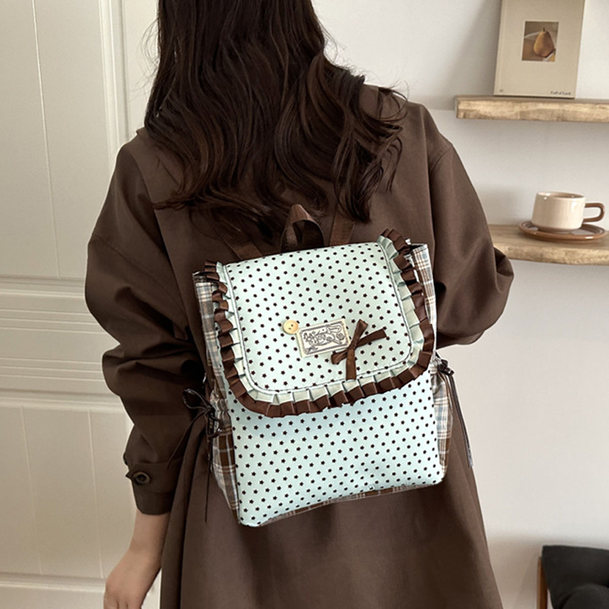 Niedlicher Polka-Dot-Rucksack  – Women'S Retro Bags Bewertung und Preis