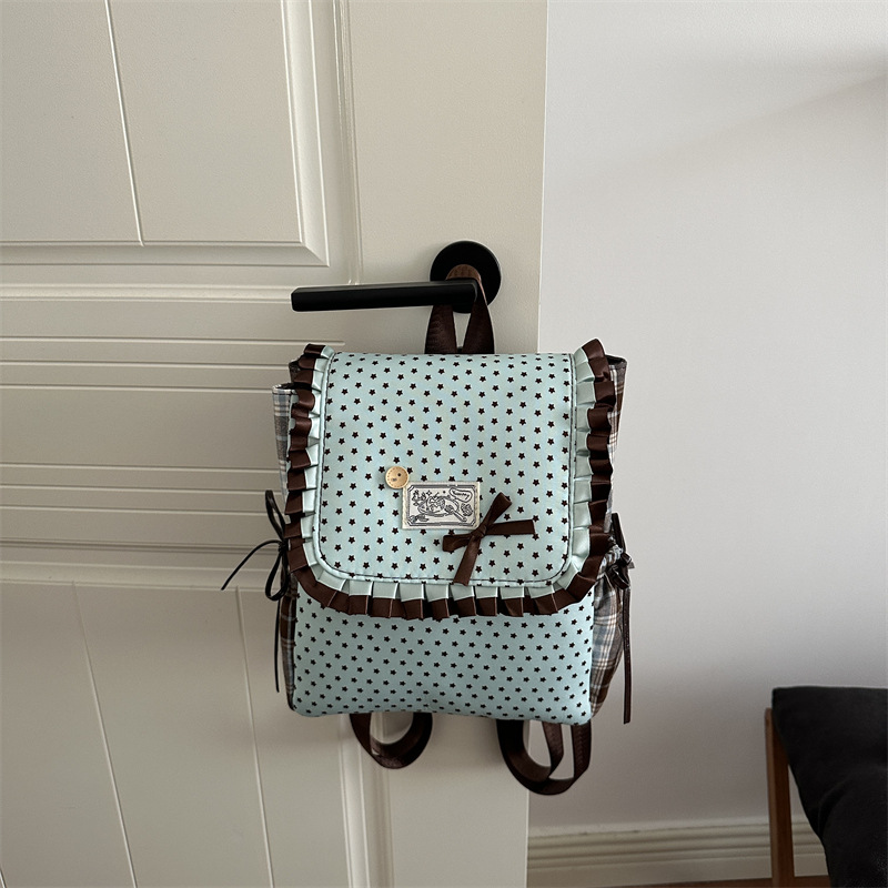 Niedlicher Polka-Dot-Rucksack  – Women'S Retro Bags Bewertung und Preis