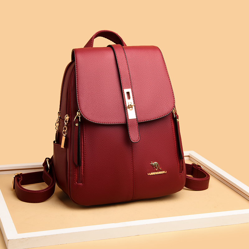 Luxus Frauen Leder Rucksäcke f – Women'S Retro Bags Bewertung und Preis