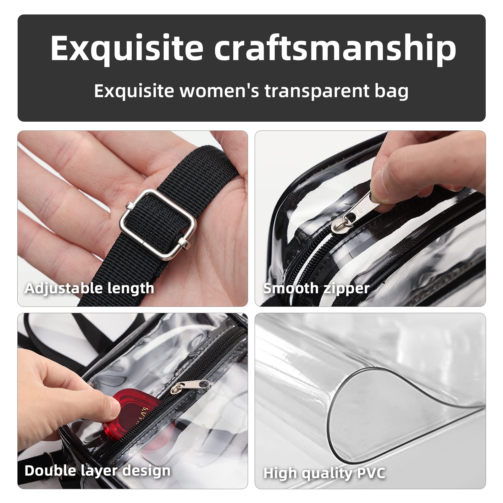 1-10 Stück Damen Transparente  – Women Bags Purses Bewertung und Preis